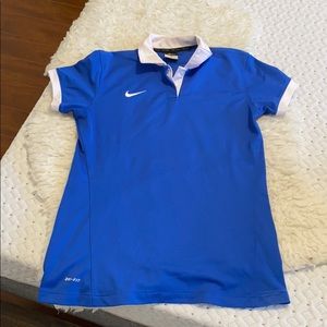 Royal blue Nike golf polo